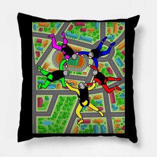 Parachuting Skydiving Free Fall Pillow