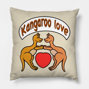 Cute kangaroo love Pillow