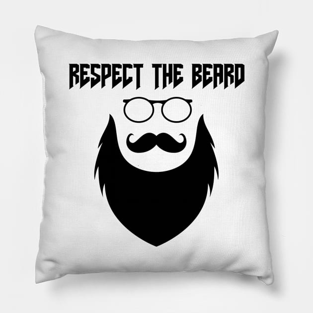 Respect The Beard Pillow by Jitesh Kundra