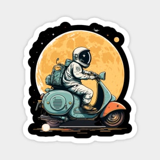 Retro Astronaut In Space Magnet