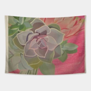 Succulent Flower Bouquet Tapestry