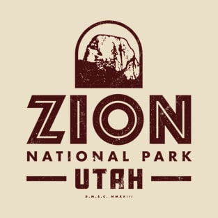 Zion National Park - Great White Throne (Brown) T-Shirt