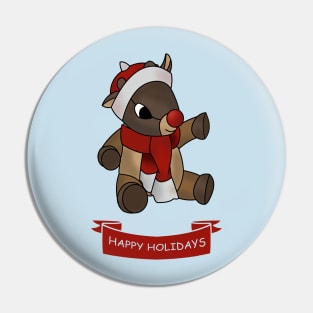 Rudolph wishes you merry holidays Pin