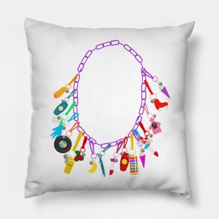 80's Charm Necklace Pillow