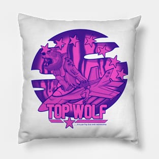 Top Wolf - Halloween Vibes Purple Pillow