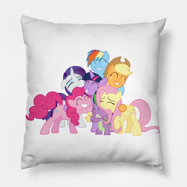 Mane Six hug Pillow by ItNeedsMoreGays