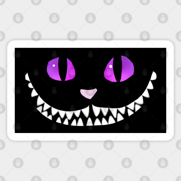 Halloween Cheshire Cat Alice In Wonderland Grinning Smile Cheshire Cat Alice In Wonderland Funny Sticker Teepublic