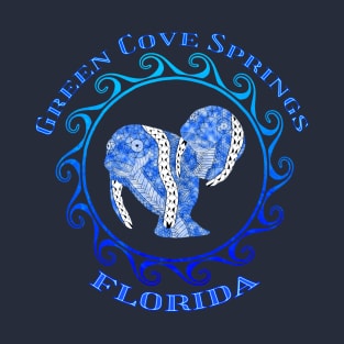 Green Cove Springs Florida Vacation Tribal Manatees T-Shirt