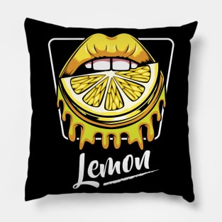 Lemon - Cool Fruity Mouth Yellow Fruit Refreshment Pillow