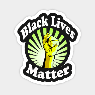 Yellow Fist Black Lives Matter BLM Magnet