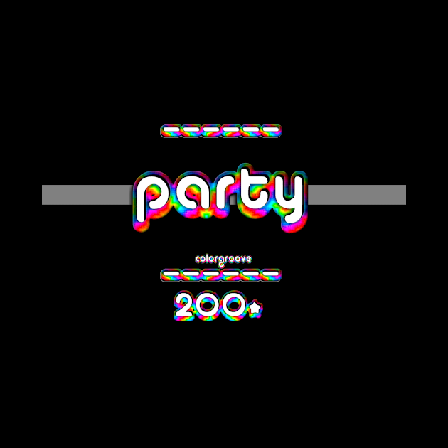 Party 2000 ColorGroove Retro-Rainbow-Tube nostalgia (wf) by Blackout Design