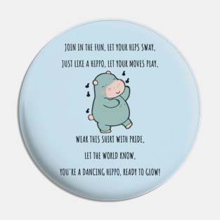 Cute Hippo Dancing Pin