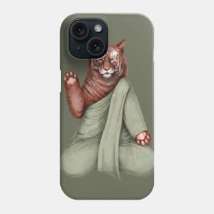 zen tiger green Phone Case