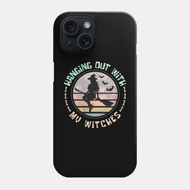 Silhouette of flying witch Phone Case by OA_Creation