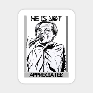 Illustration of Mark E Smith (He is not appreciated) Magnet