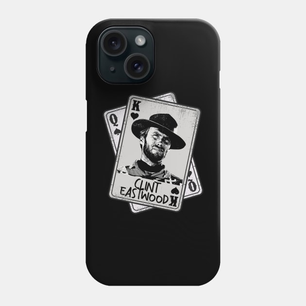 Retro Clint Eastwood Card Style Phone Case by Slepet Anis