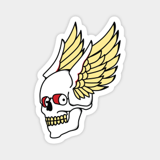 skull with wings Magnet