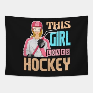 Funny, Unique Hockey Shirt for Girls, Women, and Teens Tapestry