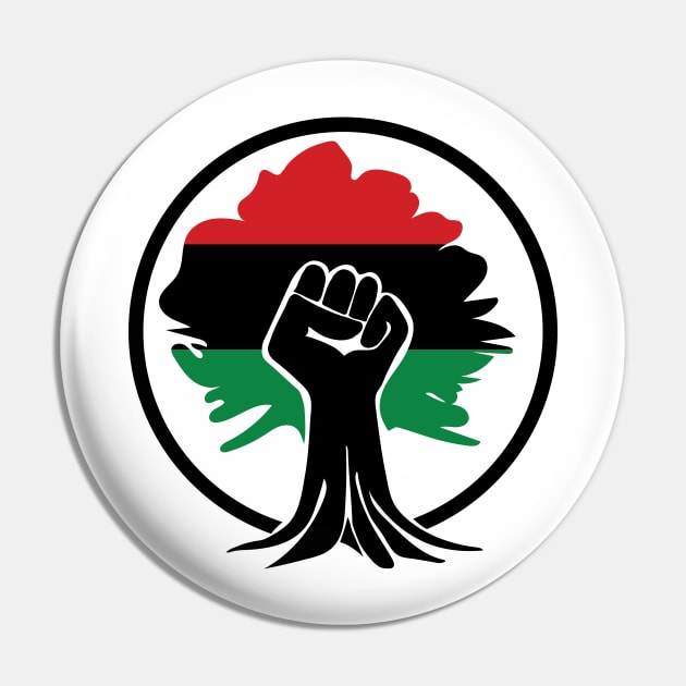 Black Fist, Flag, Rooted, Black Lives Matter, Civil Rights Pin by UrbanLifeApparel