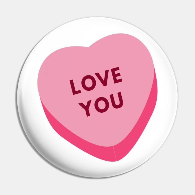 pink love you heart large Pin by Prairie Ridge Designs