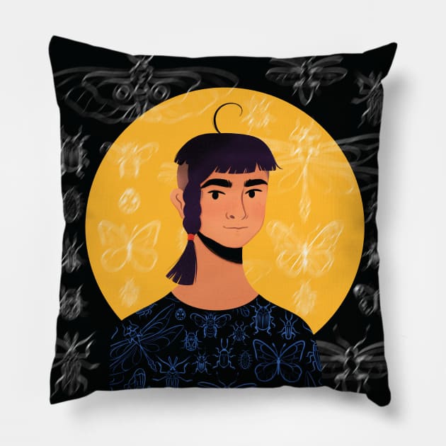 Bug Lover Pillow by iulistration