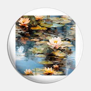 Monet Style Water Lilies 8 Pin