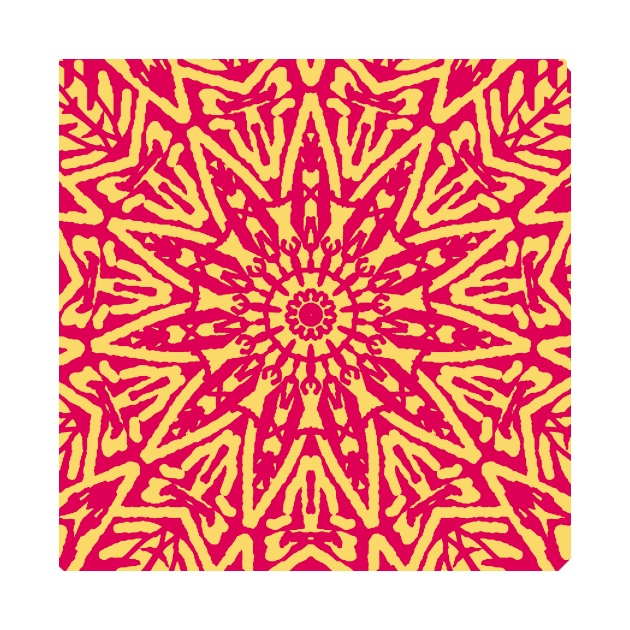 Gold and Red Mandala by AbundanceSeed