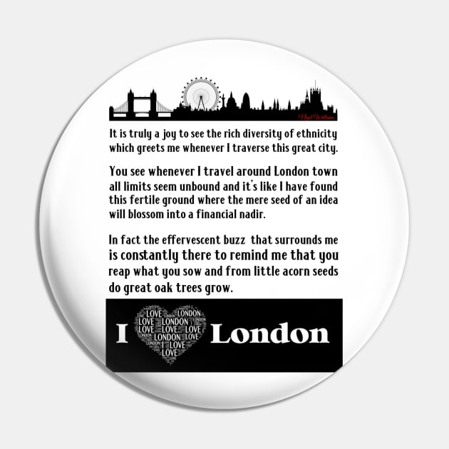 I Love London Pin by FirstTees
