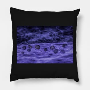Asteroids in space nebula Pillow
