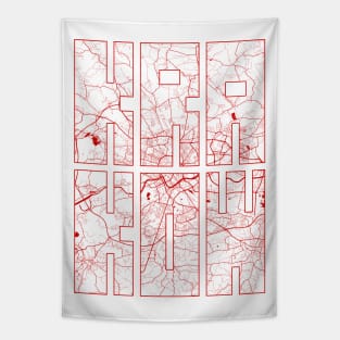 Krakow, Poland City Map Typography - Oriental Tapestry