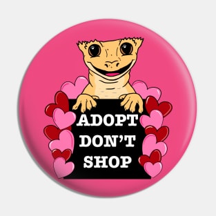 Crested Gecko Adopt Don't Shop Pin