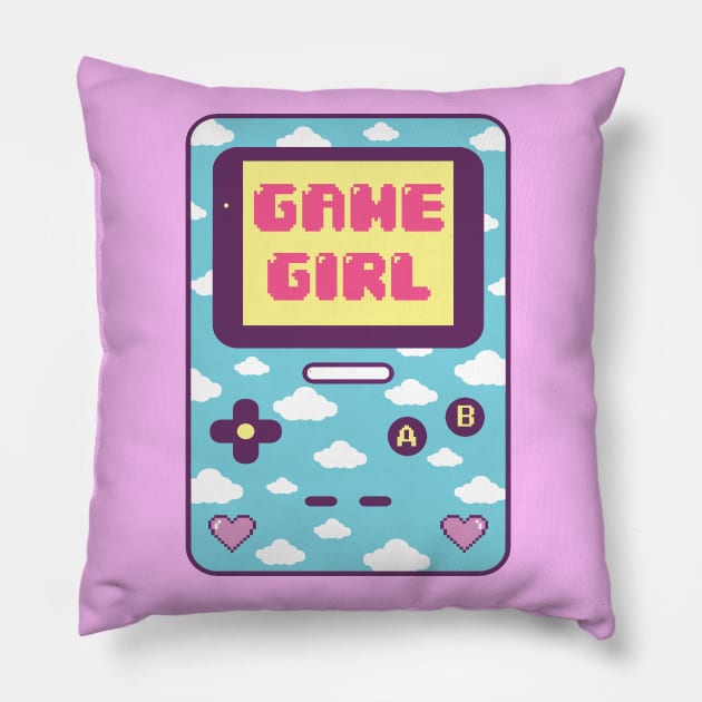 Gamer Girl Videogame Pillow by saif