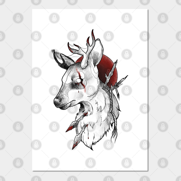 Dead deer - Deer - Posters and Art Prints | TeePublic Dead deer - Deer - Posters and Art Prints | TeePublic