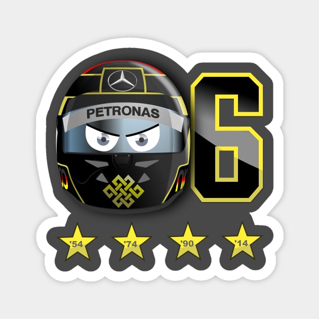 Nico ROSBERG_2014_Helmet_Hockenheim Magnet by Cirebox