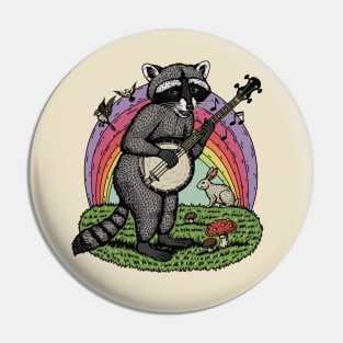 Racoon-Musician Pin