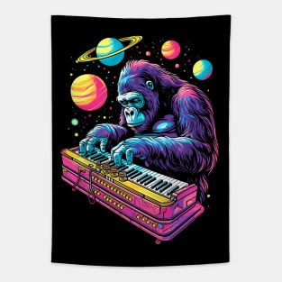 Galactic Gorilla Organist Tapestry