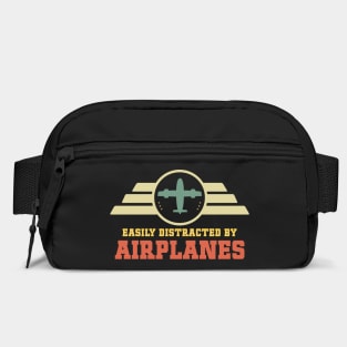 Easily Distracted by Airplanes Funny Aviation Quote Bag
