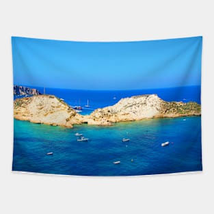 Scenery from Tremiti Islands with Adriatic Sea, island, rocky spurs Tapestry