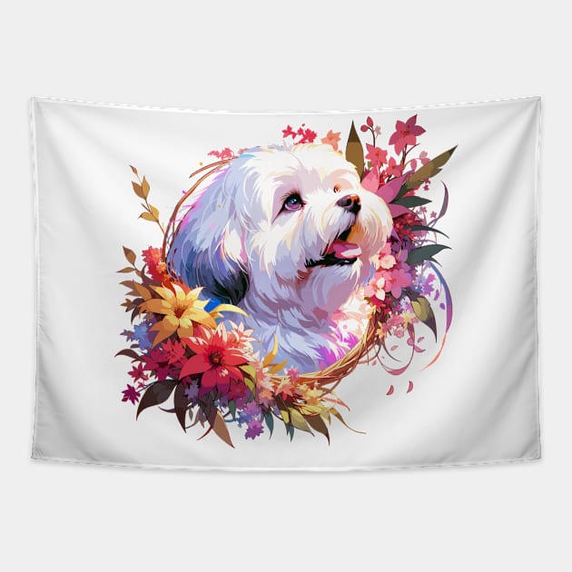 Coton de Tulear Joyful Mothers Day Dog Mom Gift Tapestry by ArtRUs