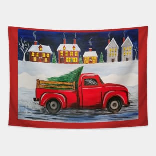 Bringing Home the Christmas Tree Tapestry