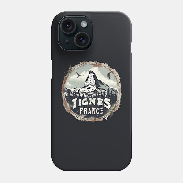 Tignes France Phone Case by goodoldvintage