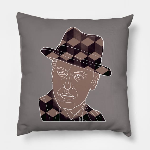 Man with Hat Pillow by subart