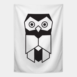 Geometric flat style owl design Tapestry