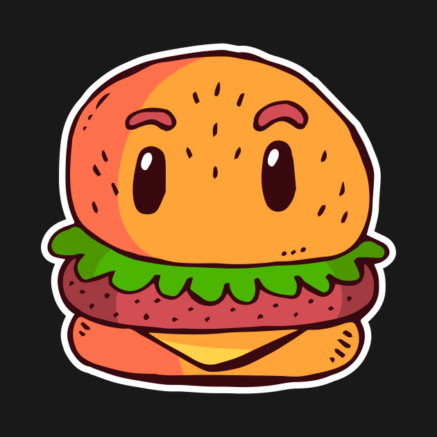 Disover Kawaii Hamburger Drawing - Kawaii Hamburger - T-Shirt