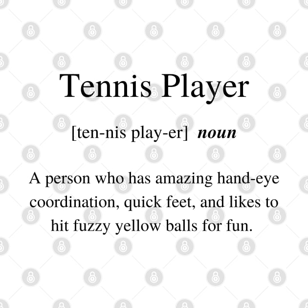 Tennis Player Definition by MDP Tennis Designs