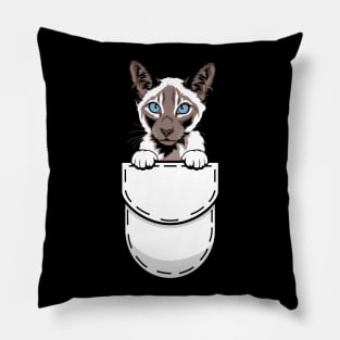 Funny Siamese Pocket Cat Pillow