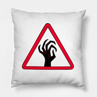 Warning: Zombies Pillow