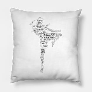 Muay Thai word art Pillow