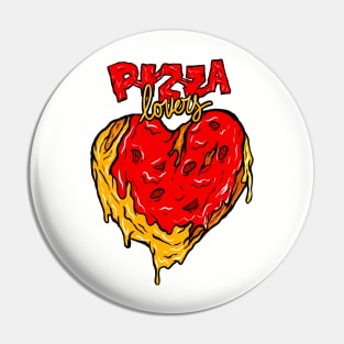 Pizza Lovers, I Heart Pizza Pin