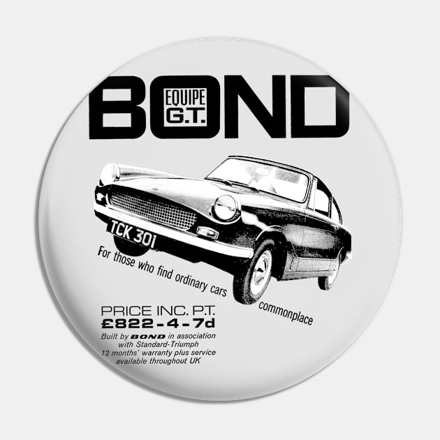 BOND EQUIPE GT - advert Pin by Throwback Motors